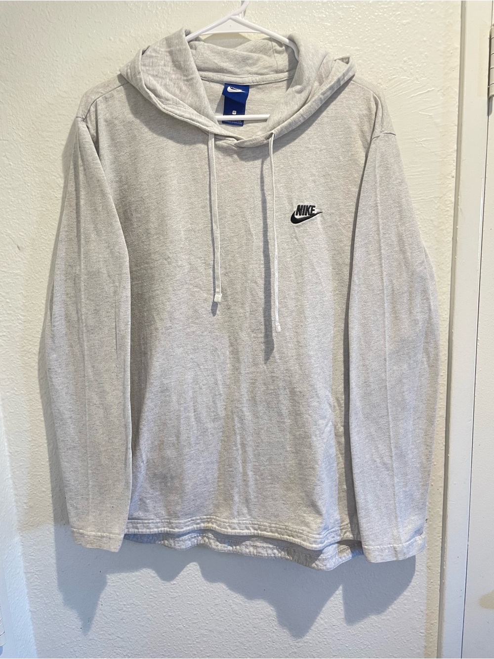 Nike Men's Sportswear Pullover Hoodie Heather Light Gray Size Large